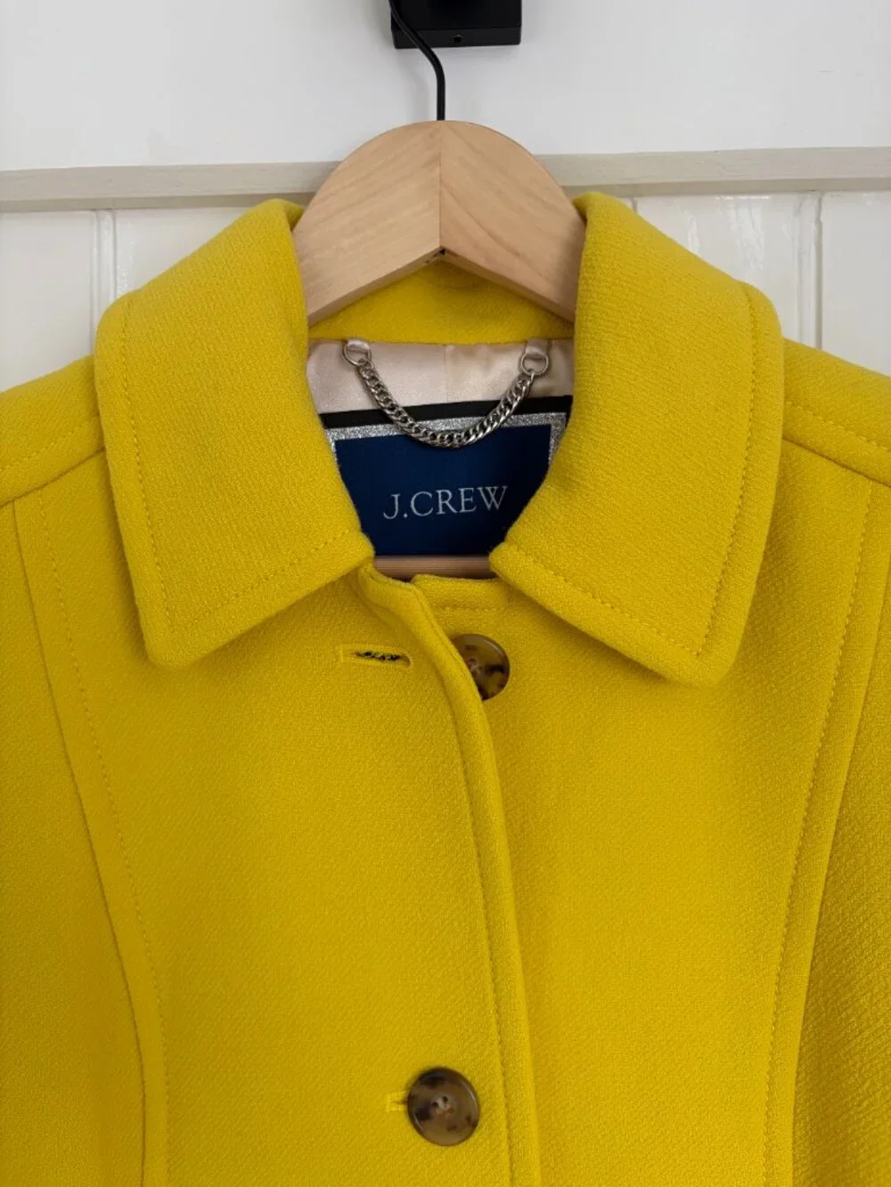 J.Crew Lady Day Coat Italian Double Cloth Wool Thinsulate Yellow 2